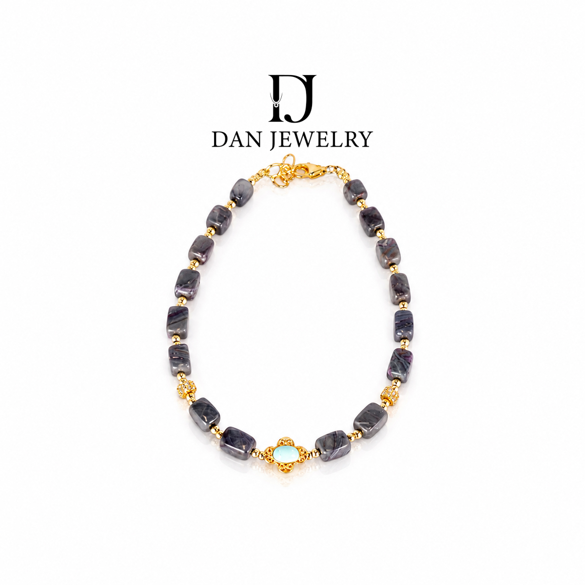 Natural Sugilite Bead Bracelet D2609035