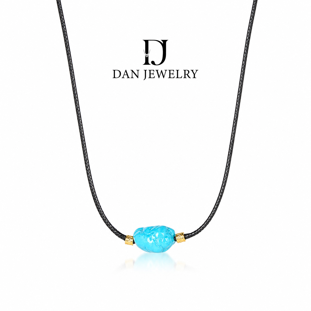 American Turquoise Single-Stone Choker Necklace D2609046