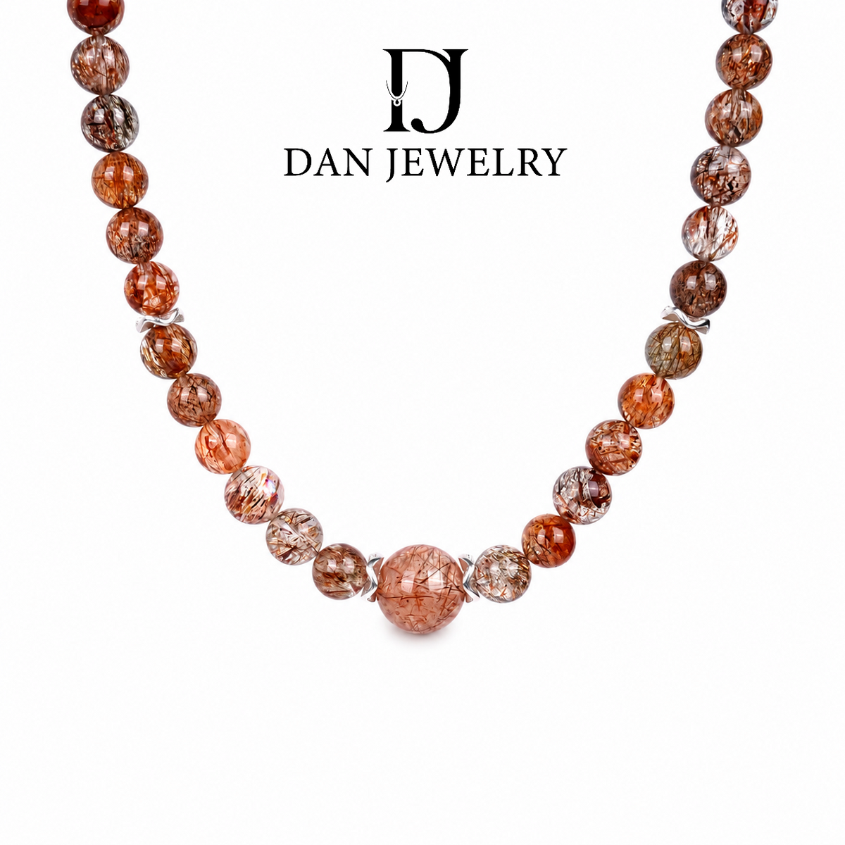 Gradient Faceted Smoky Quartz Sterling Silver Clasp Necklace D2607275