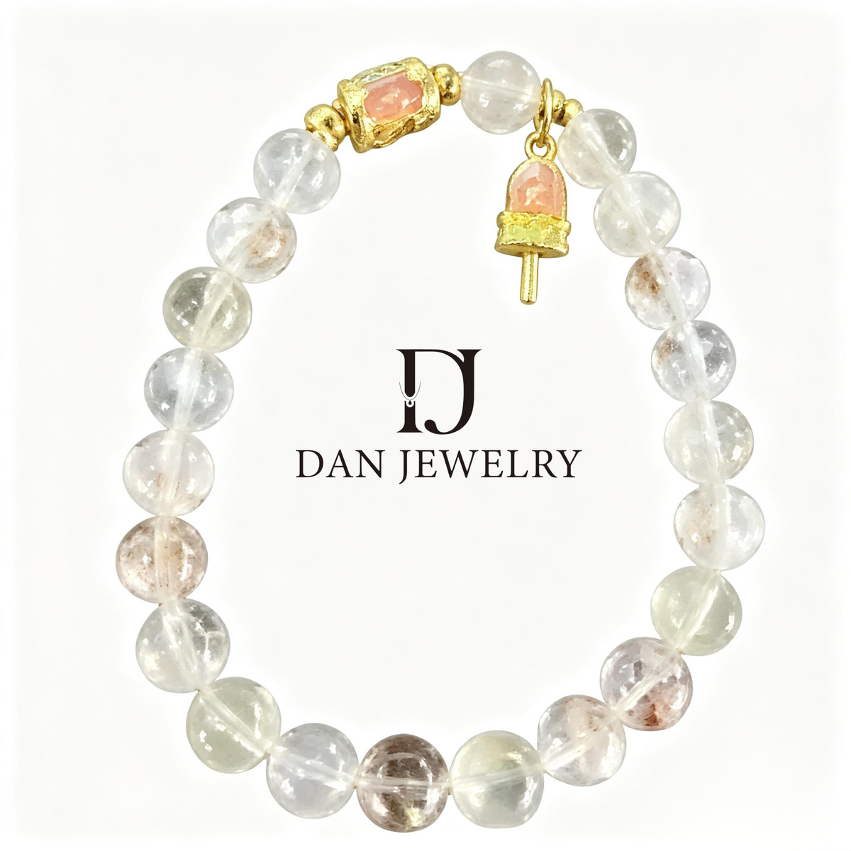 Translucent Snowflake Crystal Enamel Ice Cream Charm Bracelet D2607250