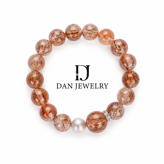 Large Faceted Smoky Quartz White Spacer Bracelet D2607260