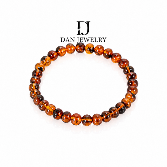 Natural Amber Bead Bracelet D2609036