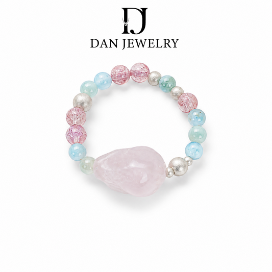 Macaron Crystal Pixiu Stretch Ring D2607248