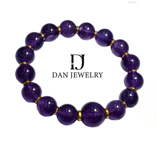 Uruguayan Amethyst S925 Gold-Plated Bracelet D2607268
