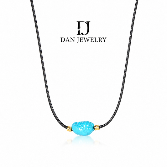 American Turquoise Single-Stone Choker Necklace D2609046